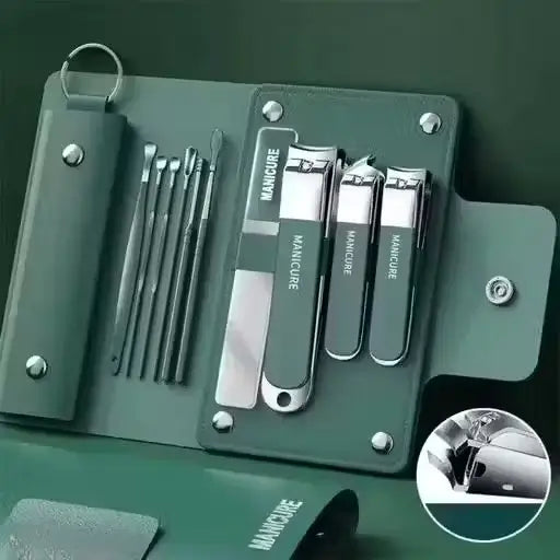 10-in-1 Stainless Steel Nail Clipper Set & Ear Cleaner for Ultimate Grooming