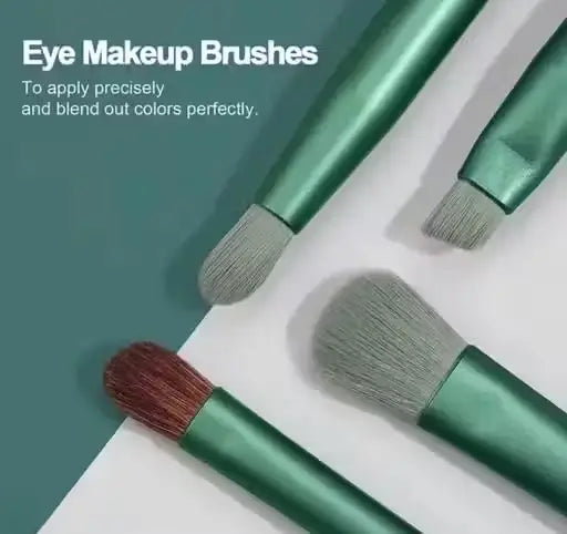 Professional Makeup Brushes Set - 13PCS Green Colour FIX+ Makeup Brushes
