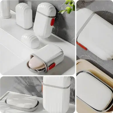 Portable Travel Soap Case with Leakproof Lock Compact Plastic Soap Holder for Gym Camping and Bathroom Use