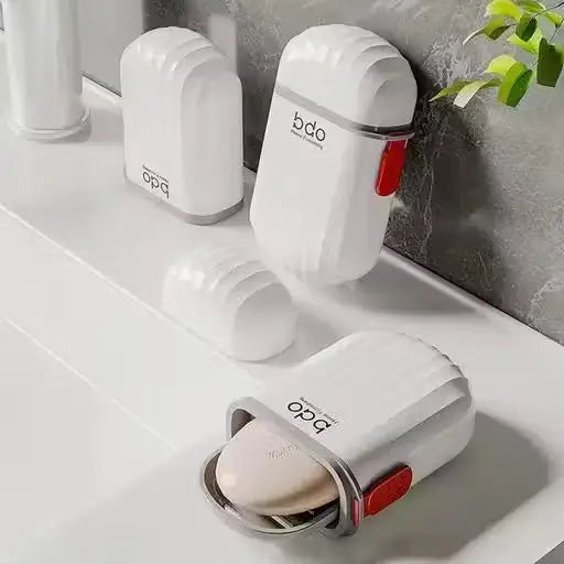 Portable Travel Soap Case with Leakproof Lock Compact Plastic Soap Holder for Gym Camping and Bathroom Use