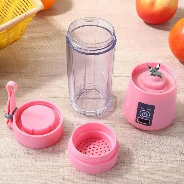 Portable USB Rechargeable Juicer Blender Bottle 380ML with 6 Stainless Steel Blades
