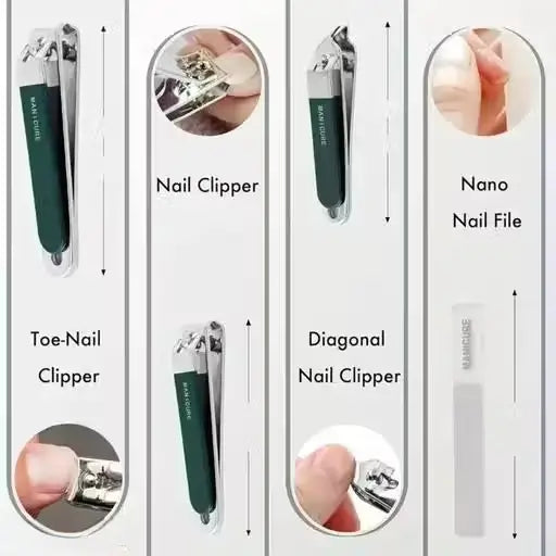 10-in-1 Stainless Steel Nail Clipper Set & Ear Cleaner for Ultimate Grooming